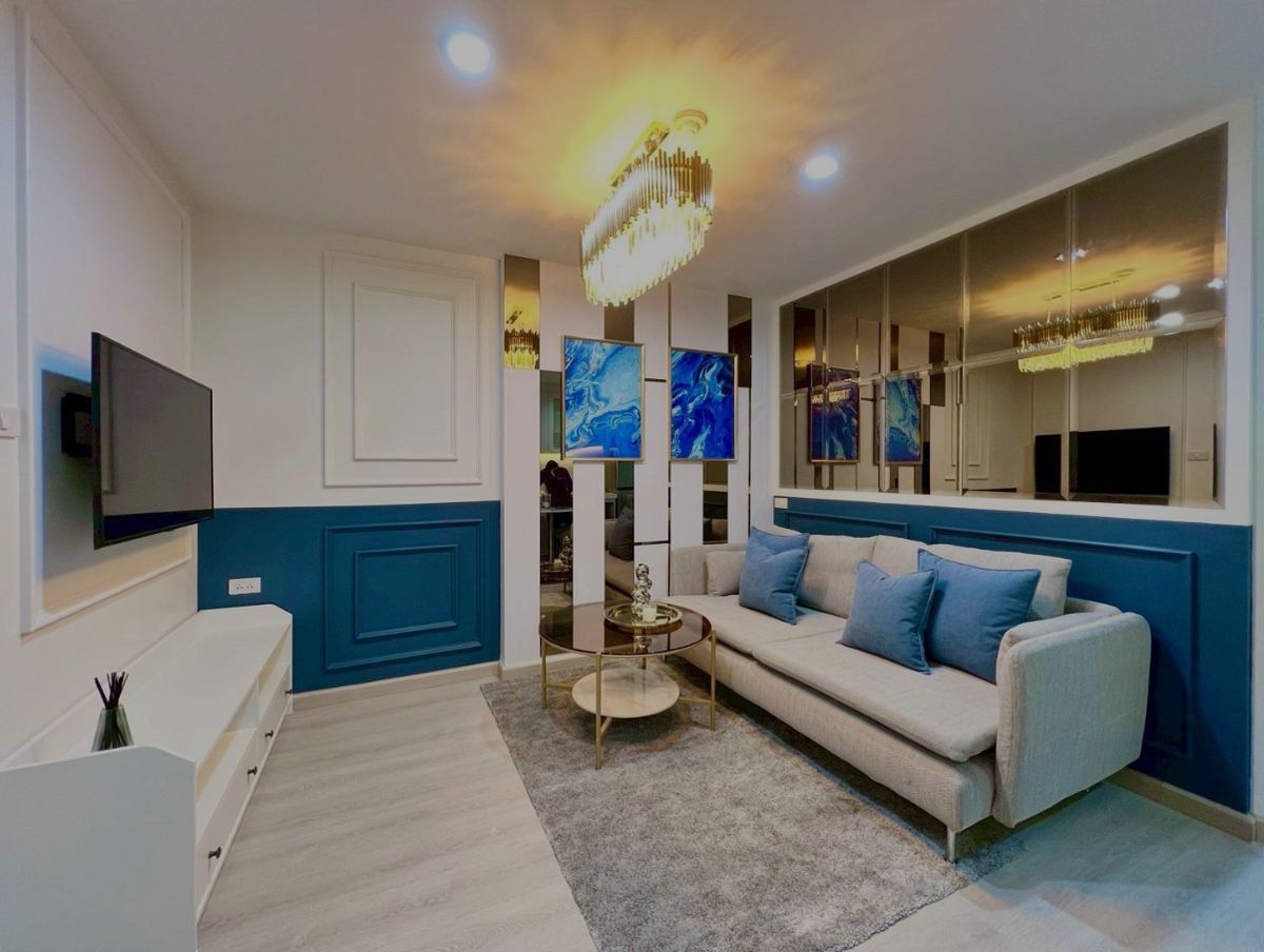 For RentCondoRamkhamhaeng, Hua Mak : For Rent LPN Bodin Ramkamhang TowerB1 FL1 modern luxury interior good locale near MRT garden 7-11 tesco 11,000THB/mo