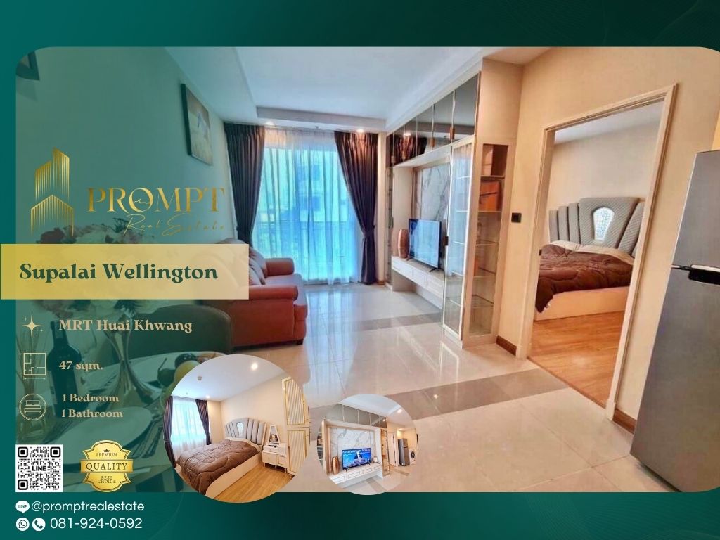For RentCondoRama9, Petchburi, RCA : ST12286 - Supalai Wellington :  ศุภาลัย เวลลิงตัน - MRT Thailand Cultural Centre Station/ MRT Huai Khwang/ The Esplanade Ratchadapisek/ Central Rama 9