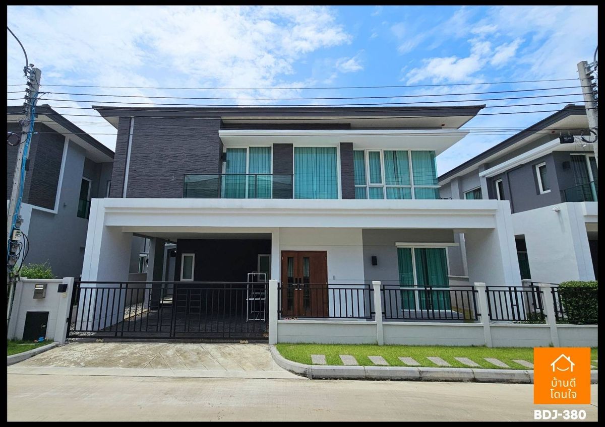 For SaleHouseRathburana, Suksawat : Special discount !! Beautiful house, The City Suksawat 64 (50.7 sq.w.) 4 bedrooms, 5 water near King Mongkut, Thonburi Phra Pradaeng BTS