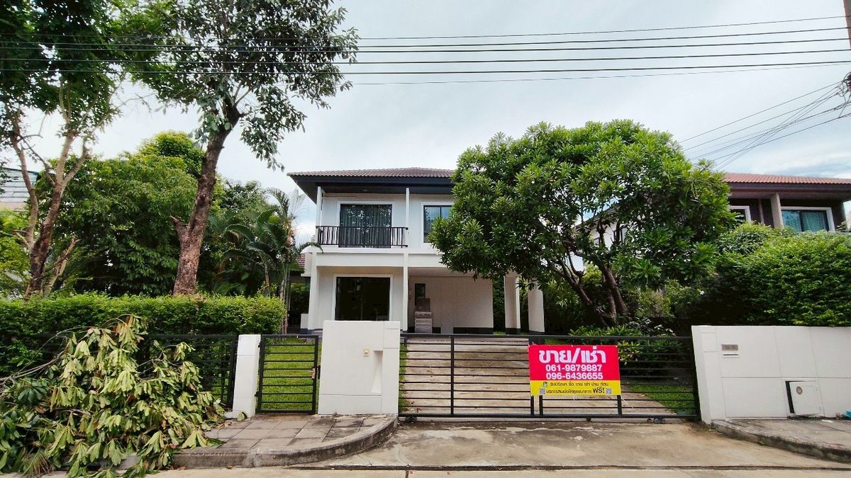 บ้านพระราม 2 บางขุนเทียน : 🏡 ให้เช่า/ขาย บ้านเดี่ยวหลังมุม ฮาบิเทีย พาร์ค เทียนทะเล 28 หลังหัวมุม เนื้อที่เยอะ สวนกว้าง ทำเลดี ใกล้เมือง! บ้านเดี่ยวพระราม 2 ให้เช่า บ้านหรูให้เช่าเทียนทะเล