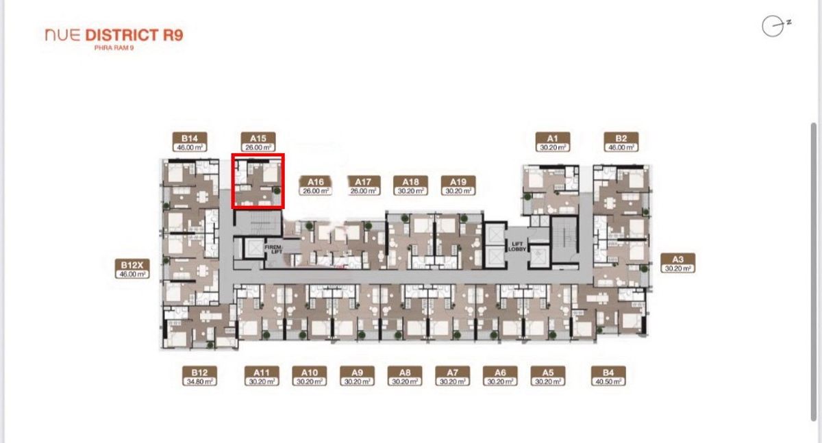 For SaleCondoRama9, Petchburi, RCA : 🌳 Selling Nue District R9, N1XA15 size 26 sqm. 1 bedroom, R building, request more details at 0993529495