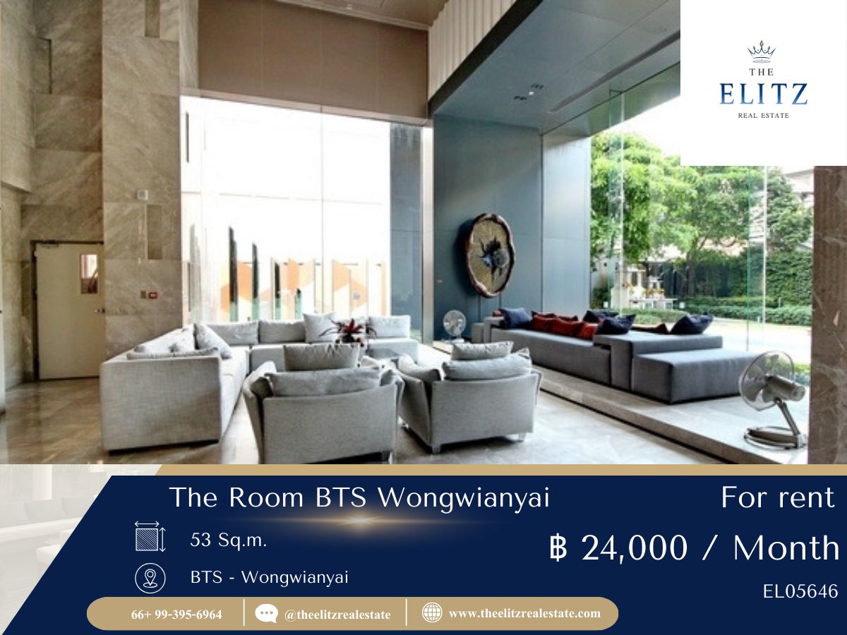 For RentCondoWongwianyai, Charoennakor : ✨ The Room BTS Wongwianyai, a luxury condo, touching the BTS near the city of Fer, full price. 💯