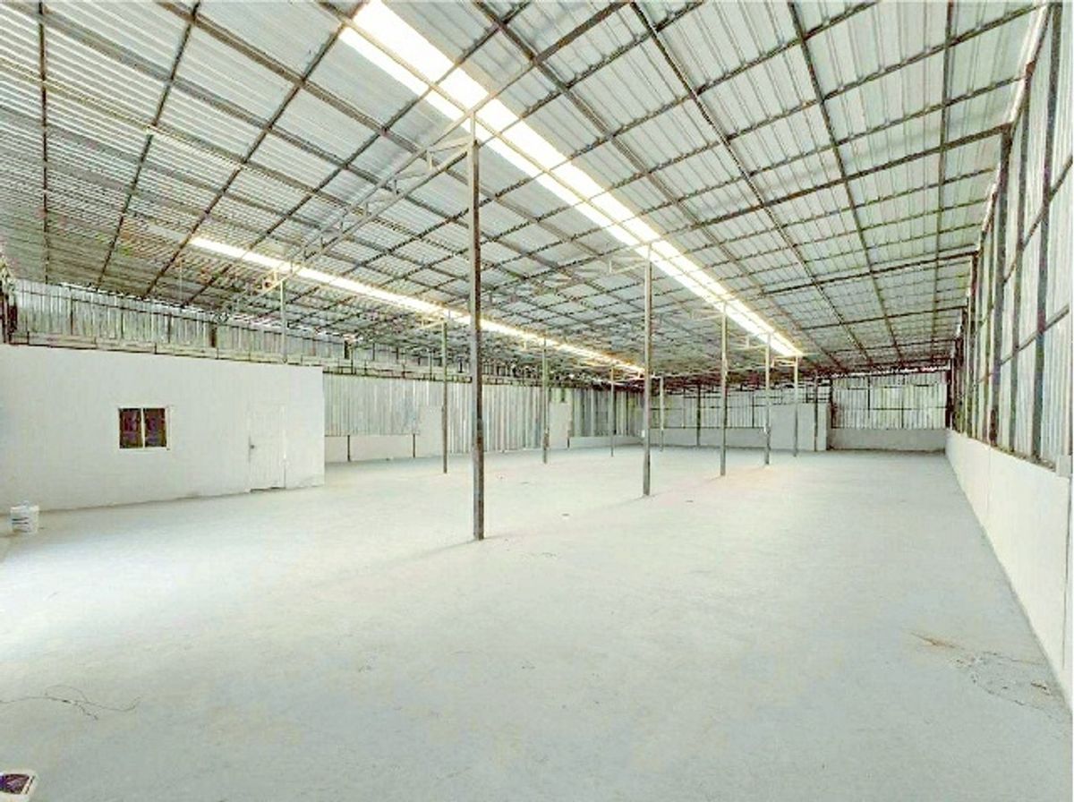 For RentWarehouseMahachai Samut Sakhon : Ekkachai Khae Rama 2, Wat Pho Chae 4.3 km. For rent, 1st floor, 340 sq.m., 90 sq.m.
