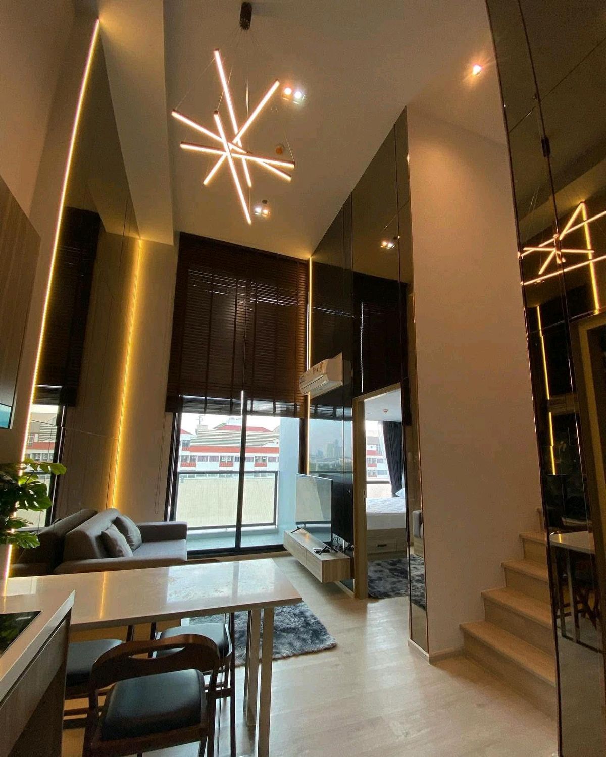 ให้เช่าคอนโดท่าพระ ตลาดพลู วุฒากาศ : altitude unicorn ท่าพระ ห้อง duplex