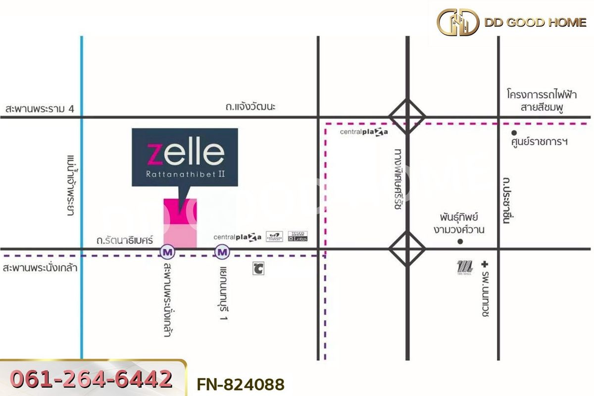 For SaleCondoRattanathibet, Sanambinna : FN-824088 Condo Sale Rattanathibet Nonthaburi near MRT Phra Nang Klao