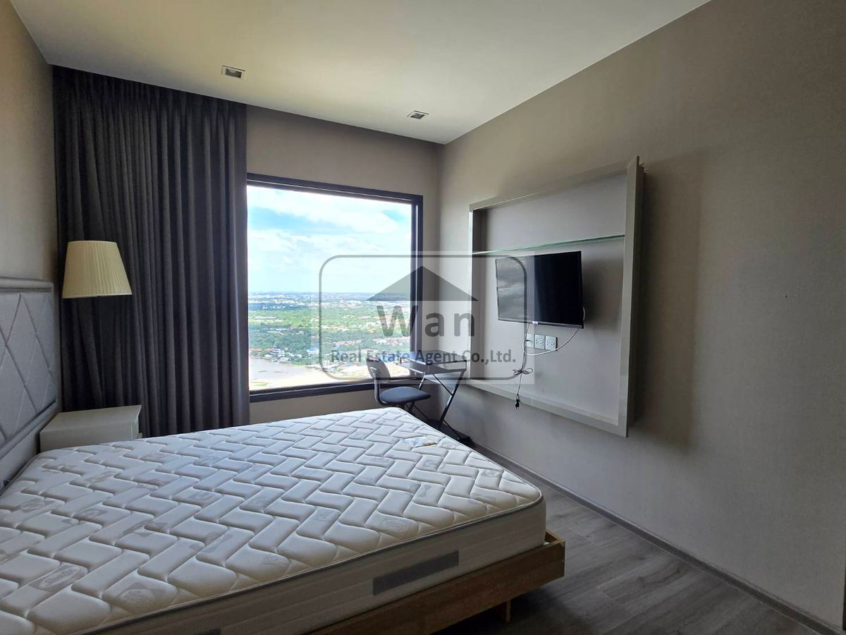 ให้เช่าคอนโดรัตนาธิเบศร์ สนามบินน้ำ พระนั่งเกล้า : ให้เช่า politan rive ชั้น 43 แบบ 2 ห้องนอน ขนาด 52 ตร.ม. วิวแม่น้ำ ครบพร้อมอยู่
