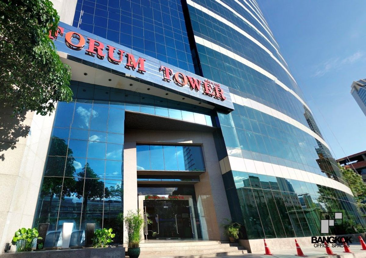 ให้เช่าสำนักงานรัชดา ห้วยขวาง : 🔥 ว่างให้เช่าแล้ว 🔥 อาคารสำนักงาน Forum Tower ใกล้ MRT ห้วยขวาง เพียง 500 เมตร! รับชาวจีนจดทะเบียนบริษัท