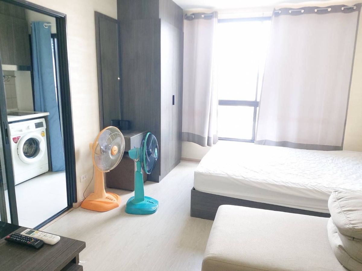 ให้เช่าคอนโดอ่อนนุช อุดมสุข : Elio Delnest BTS Udomsuk studio 26 Sq.M. High floor, tower E fully furnish with washing machine
