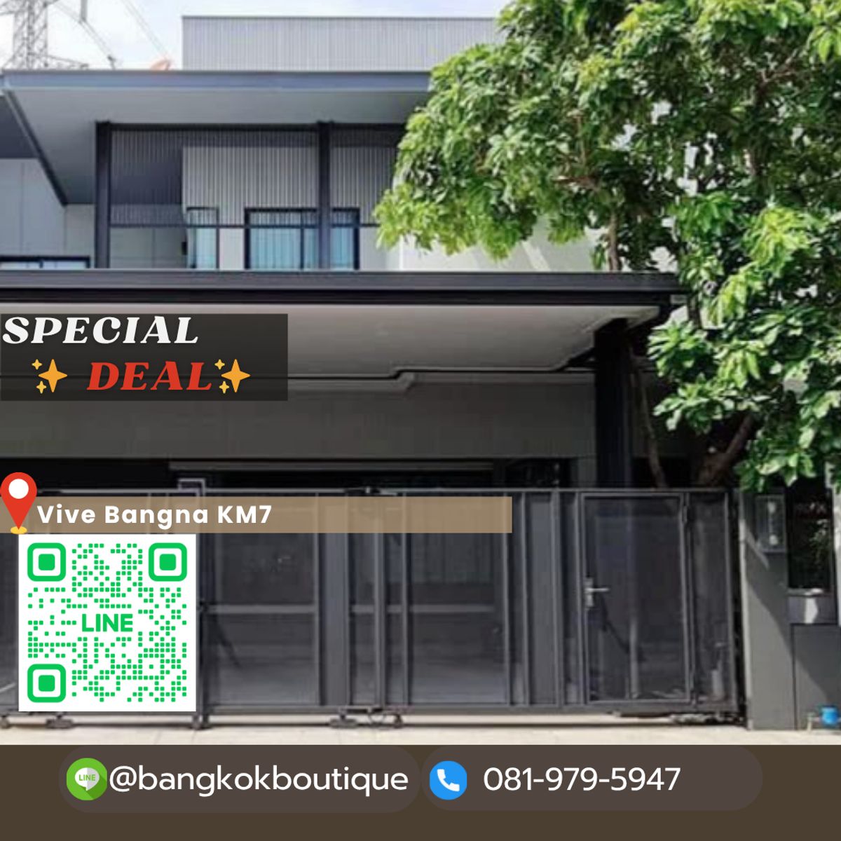 ให้เช่าบ้านบางนา แบริ่ง ลาซาล : 🔥𝑯𝒐𝒕𝑫𝒆𝒂𝒍🔥ให้เช่าบ้านเดี่ยวโครงการ  Vive Bangna Km.7  4 ห้องนอน