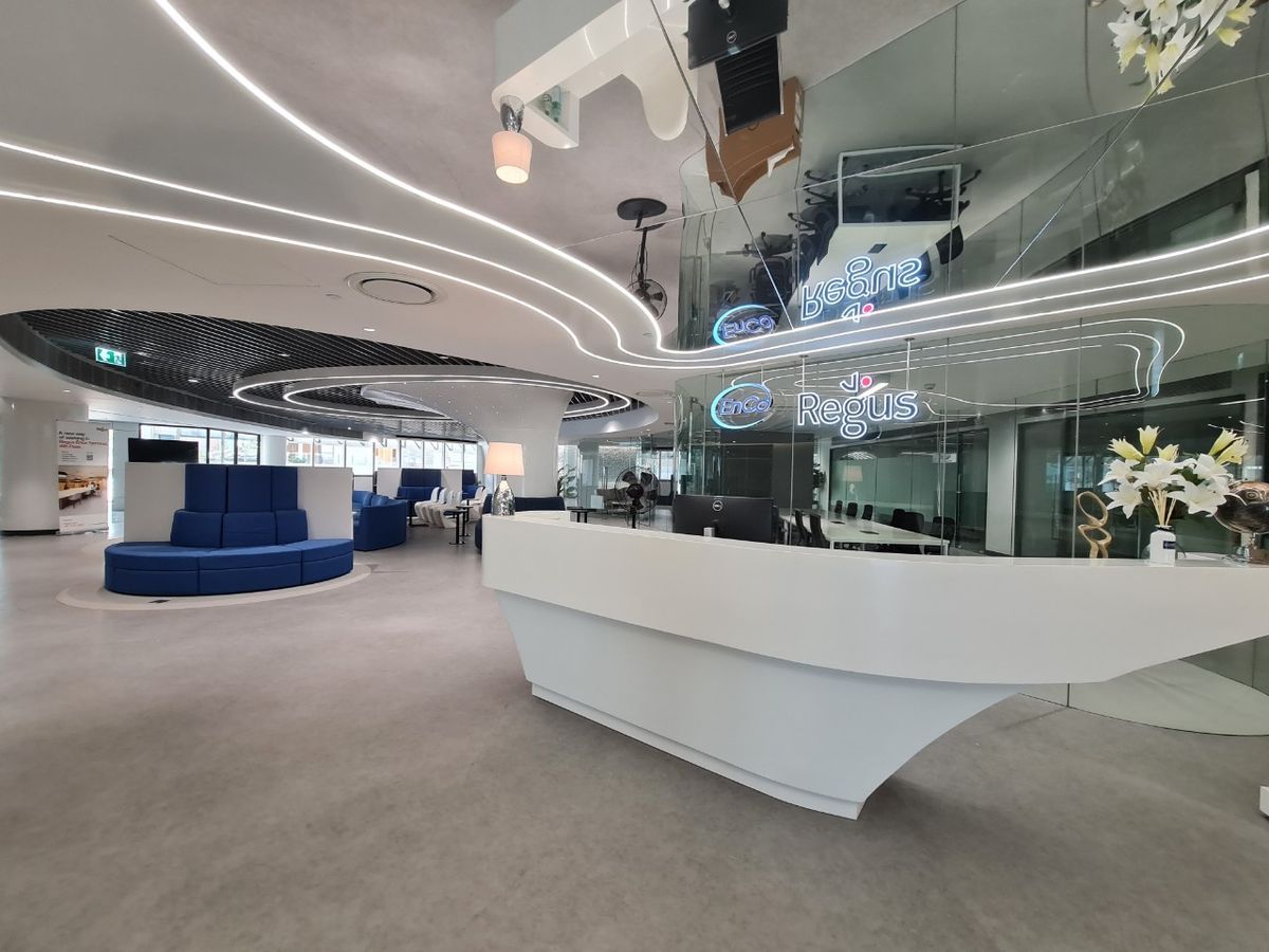For RentOfficeVipawadee, Don Mueang, Lak Si : Line: @zimple_asset  Fully furnished office space for rent featuring modern-style decor and fully equipped with essential office furniture for immediate use.