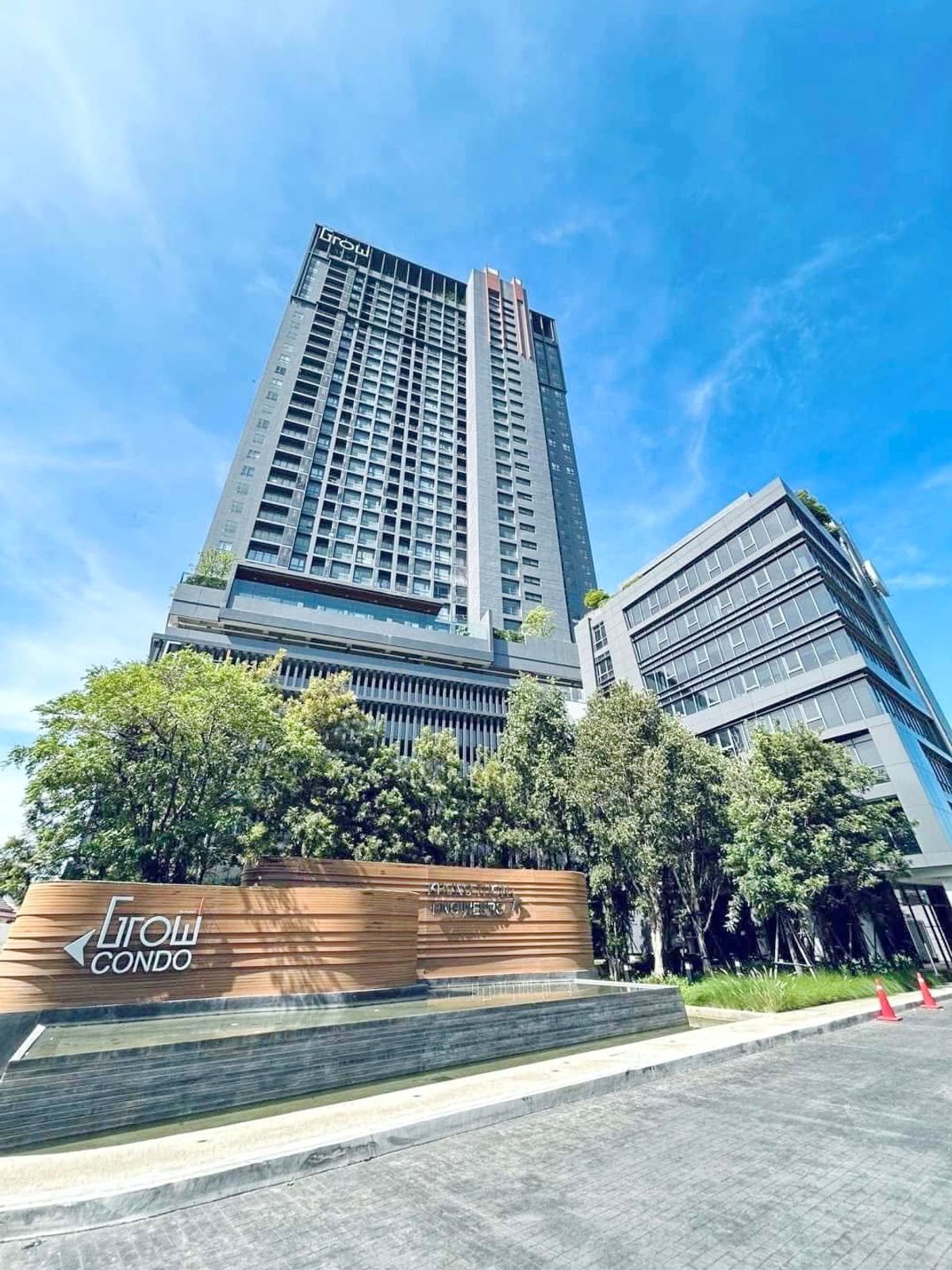 ให้เช่าคอนโดนนทบุรี บางใหญ่ บางบัวทอง : คอนโดปล่อยเช่า Condo Grow Rattanathibet MRTสถานีไทรม้าอยู่ติดหน้าคอนโด