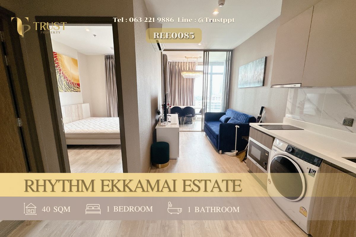 ให้เช่าคอนโดสุขุมวิท อโศก ทองหล่อ : ให้เช่า 🍀Rhythm Ekkamai Estate🍀ห้องสวย ตกแต่งอย่างดี ว่างพร้อมเข้าอยู่✨