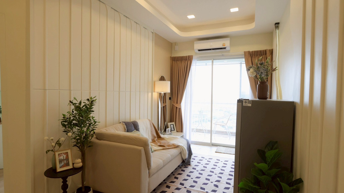 For SaleCondoRamkhamhaeng, Hua Mak : sell !! Condo, 2 bedrooms, 1 bathroom, wide balcony, not blog