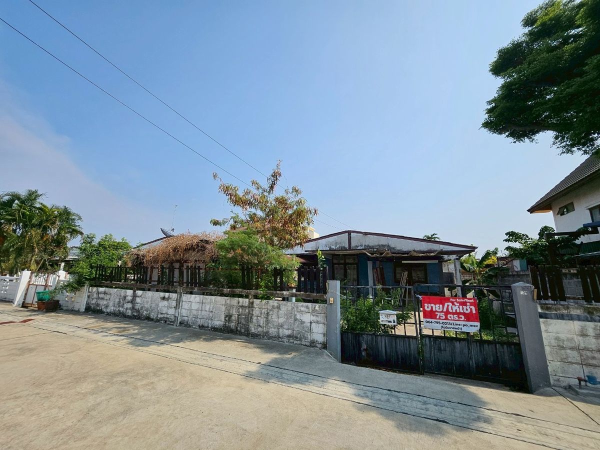 ขายบ้านโชคชัย4 ลาดพร้าว71 : ขายที่ดินพร้อมบ้าน 75 ตร.ว. โชคชัยสี่ (ม. ต.รวมโชค) /ทำเลสงบ ถนนทำใหม่กว้างขวาง