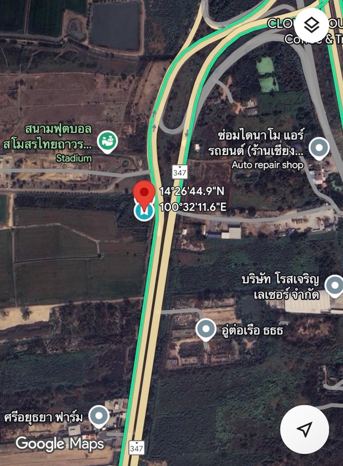 ให้เช่าที่ดินอยุธยา : เช่าที่ดิน ติดถนน 347 ใกล้ทางหลวง 32 สายเอเชีย อ.บางปะหัน จ.อยุธยา