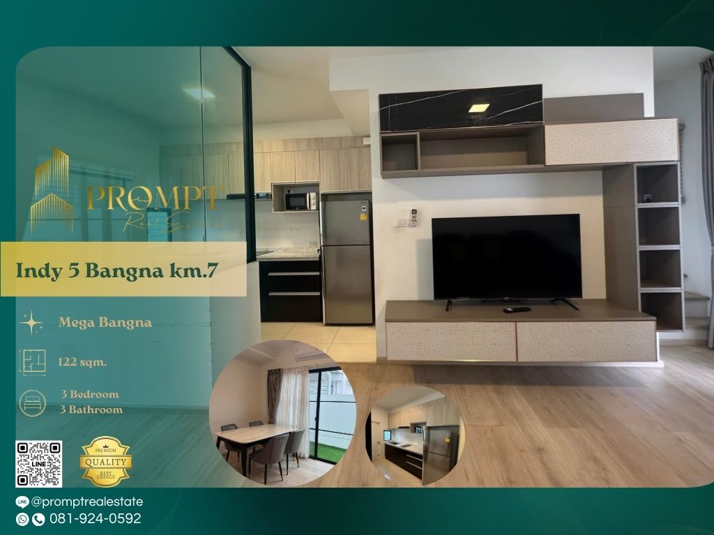 For RentHouseBangna, Bearing, Lasalle : IJ04307 - Indy 5 Bangna km.7 :  อินดี้ 5 บางนา กม.7 - Mega Bangna, International School (SISB / TCIS / Concordian), Suvarnabhumi Airport