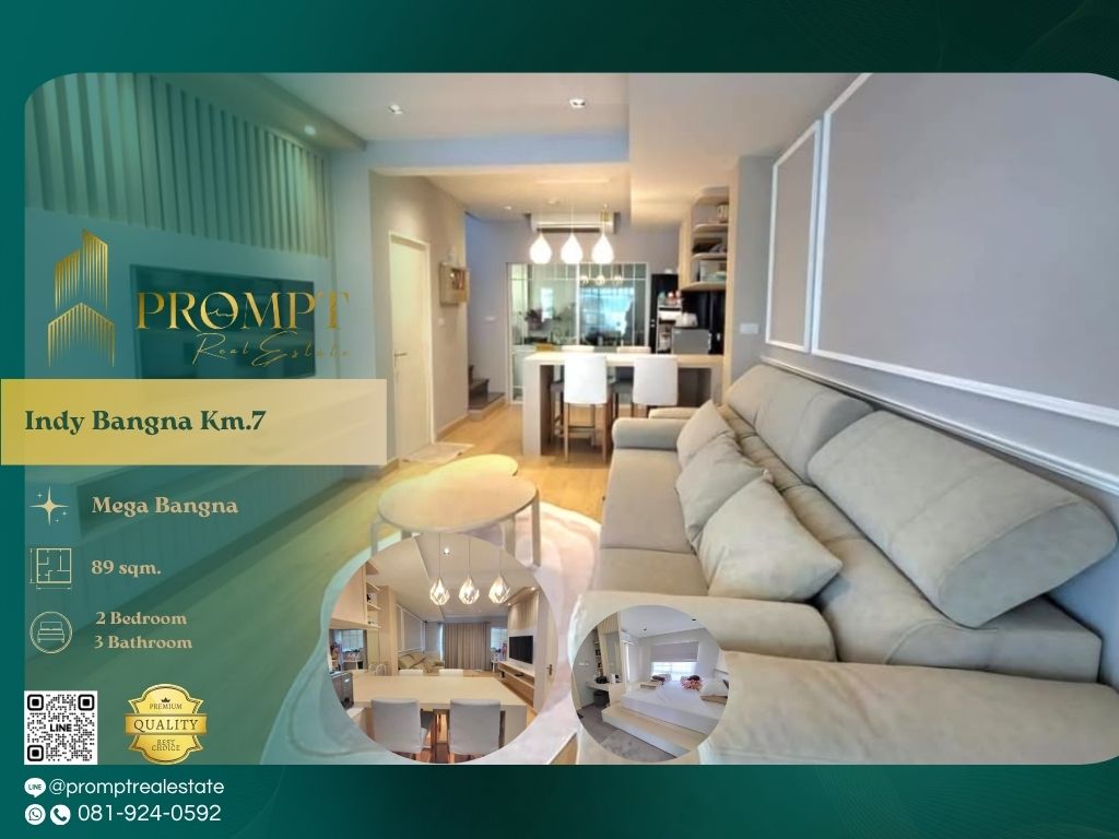 For RentTownhomeSamut Prakan,Samrong : IJ04304 - Indy Bangna Km.7 phase 1 :  อินดี้ บางนา กม 7 เฟส 1 - Mega Bangna, International School (SISB / TCIS / Concordian), Suvarnabhumi Airport