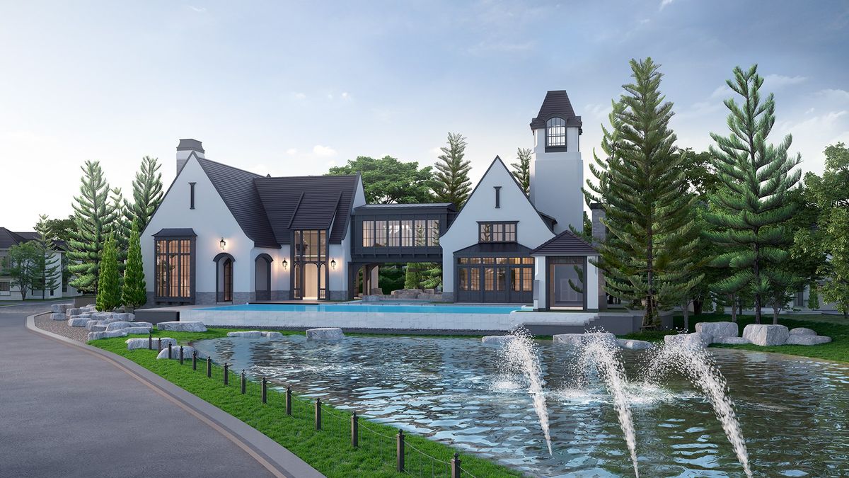 ให้เช่าบ้านพัฒนาการ ศรีนครินทร์ : RENT Super Luxury House บ้านเดี่ยวหรูสไตล์ French Eclectic โครงการใหม่ Nantawan Rama 9 - New Krungthepkreetha