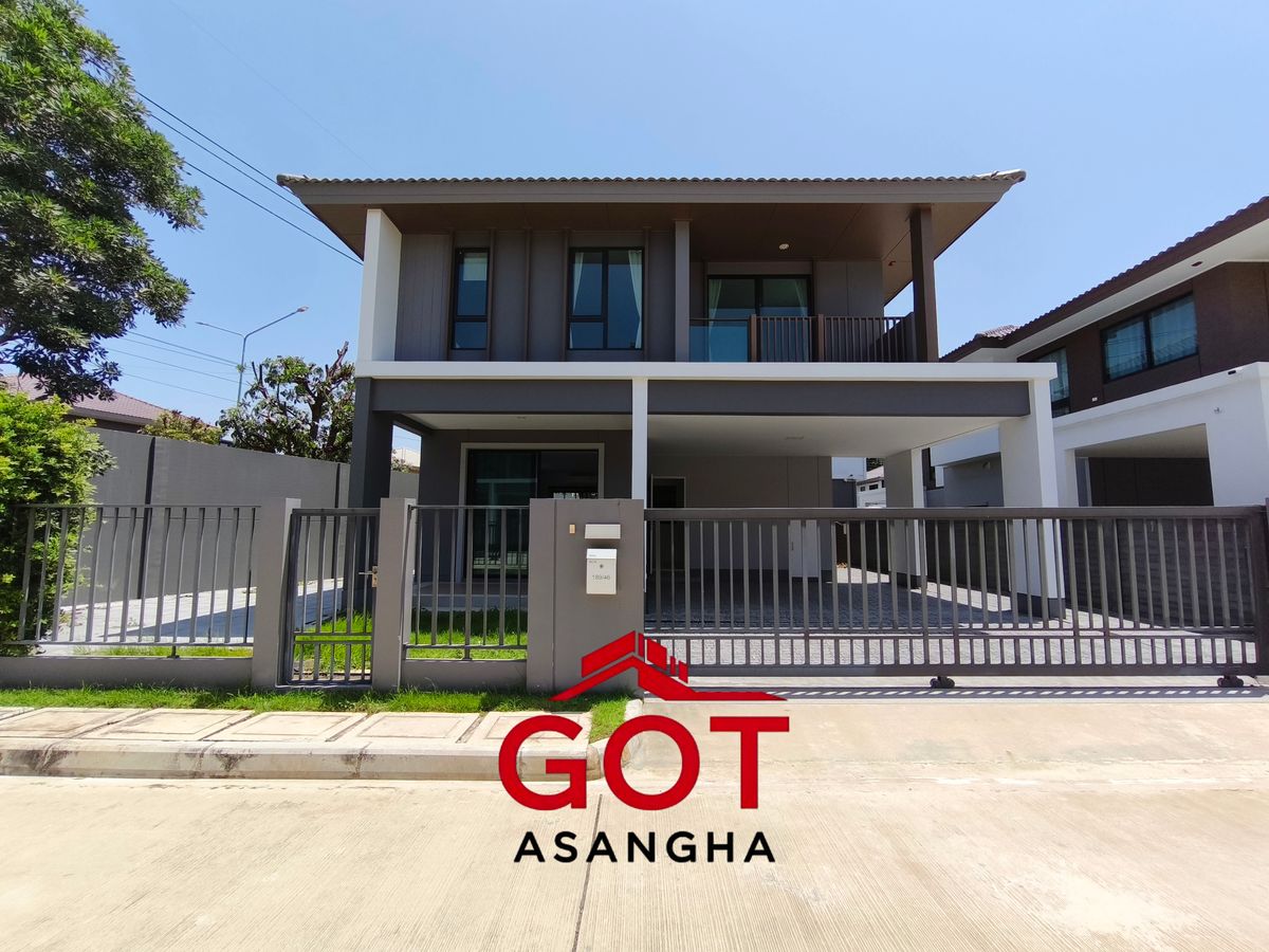 For SaleHousePathum Thani,Rangsit, Thammasat : 2 -storey detached house, Saran Siri Rangsit Project (behind the corner)