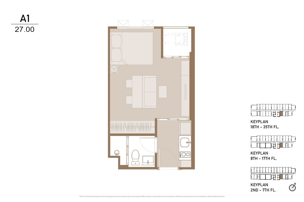 ขายคอนโดอ่อนนุช อุดมสุข : ห้องราคาดีที่สุดในโครงการ ชั้นสูง ❗❗ 1 bed 27 ตร.ม : Aspire Onnut Station : สนใจชมห้อง Aum 0655121395 ⚡️