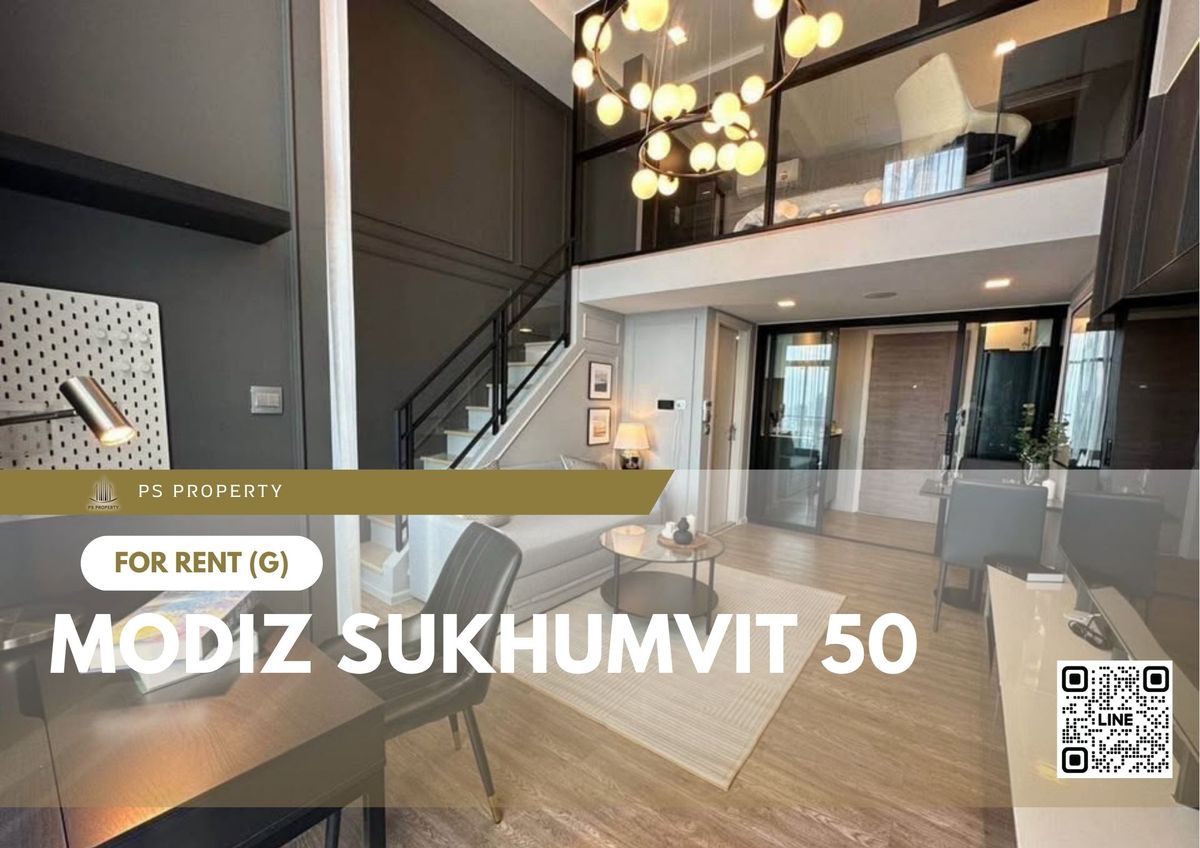 For RentCondoOnnut, Udomsuk : For rent 📍 MODIZ Sukhumvit 50 📍 Near BTS On Nut, complete with furniture and appliances