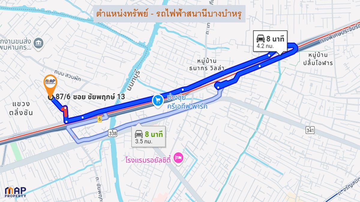 For SaleHousePinklao, Charansanitwong : House for sale in the city's center, good vibes, good humidity