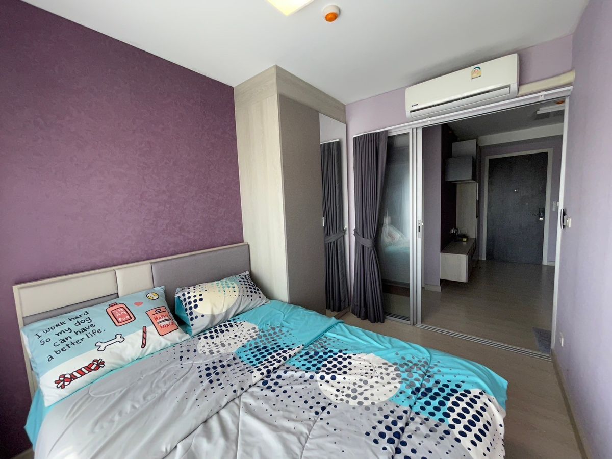 For RentCondoChaengwatana, Muangthong : Nich ID, Pak Kret 💛 For rent 7,000 baht 🧡 with electrical appliances Complete set of furniture 💚 Near Suankularb School