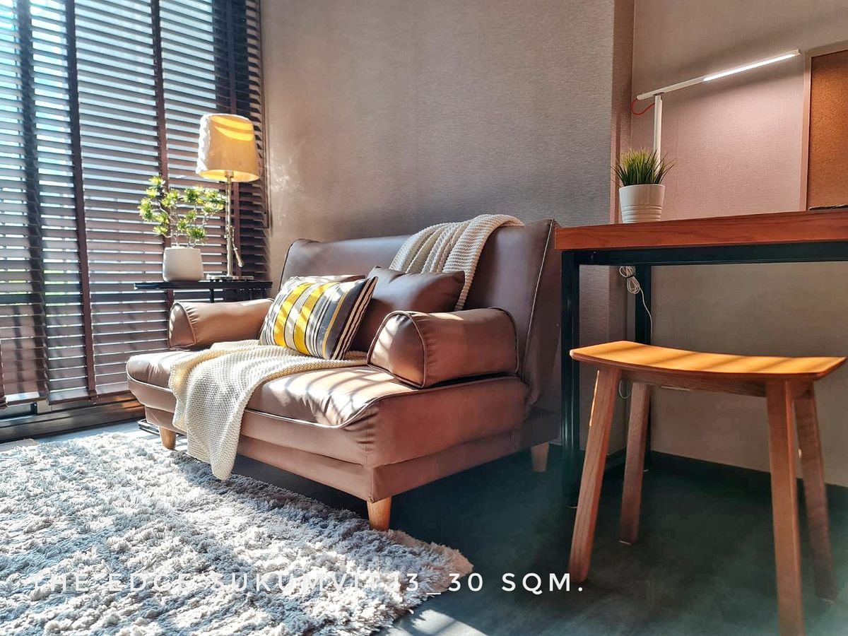 ให้เช่าคอนโดสุขุมวิท อโศก ทองหล่อ : For RENT at The EDGE Sukumvit23 by Sansiri in Asoke area near office buildings, Terminal 21, BTS/MRT modern style