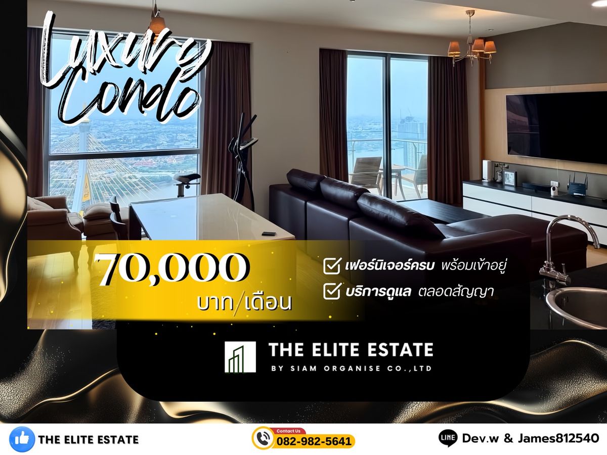 For RentCondoRama3 (Riverside),Satupadit : 🔑✨ Exclusive Offer • Beautiful Fully Furnished • Ready-to-Move-In Unit • For Rent at The Pano Rama 3 • Near BRT Wat Dan 