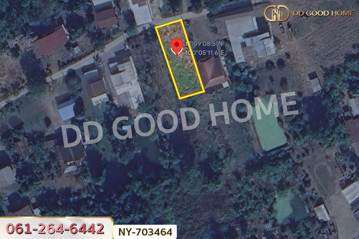 For SaleLandPhitsanulok : NY-703464 Land Phromphiram 349 sq.w. Phitsanulok near Wat Ban Song