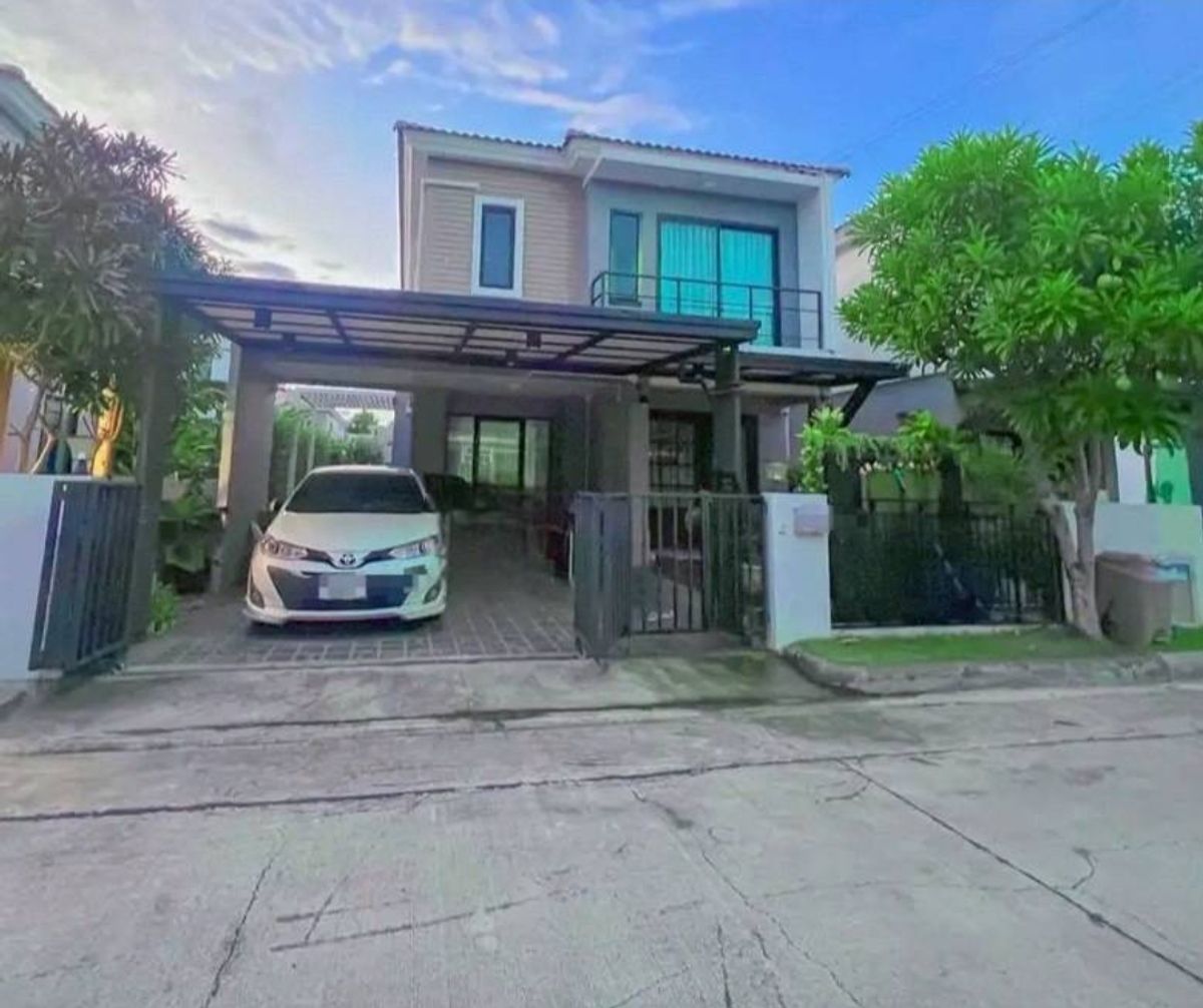 For RentHouseNonthaburi, Bang Yai, Bangbuathong : Rent a detached house, Areeya Komo University Project on Bang Bua Thong-Suphan 340 Road, near the distribution center 7-11.  Ready