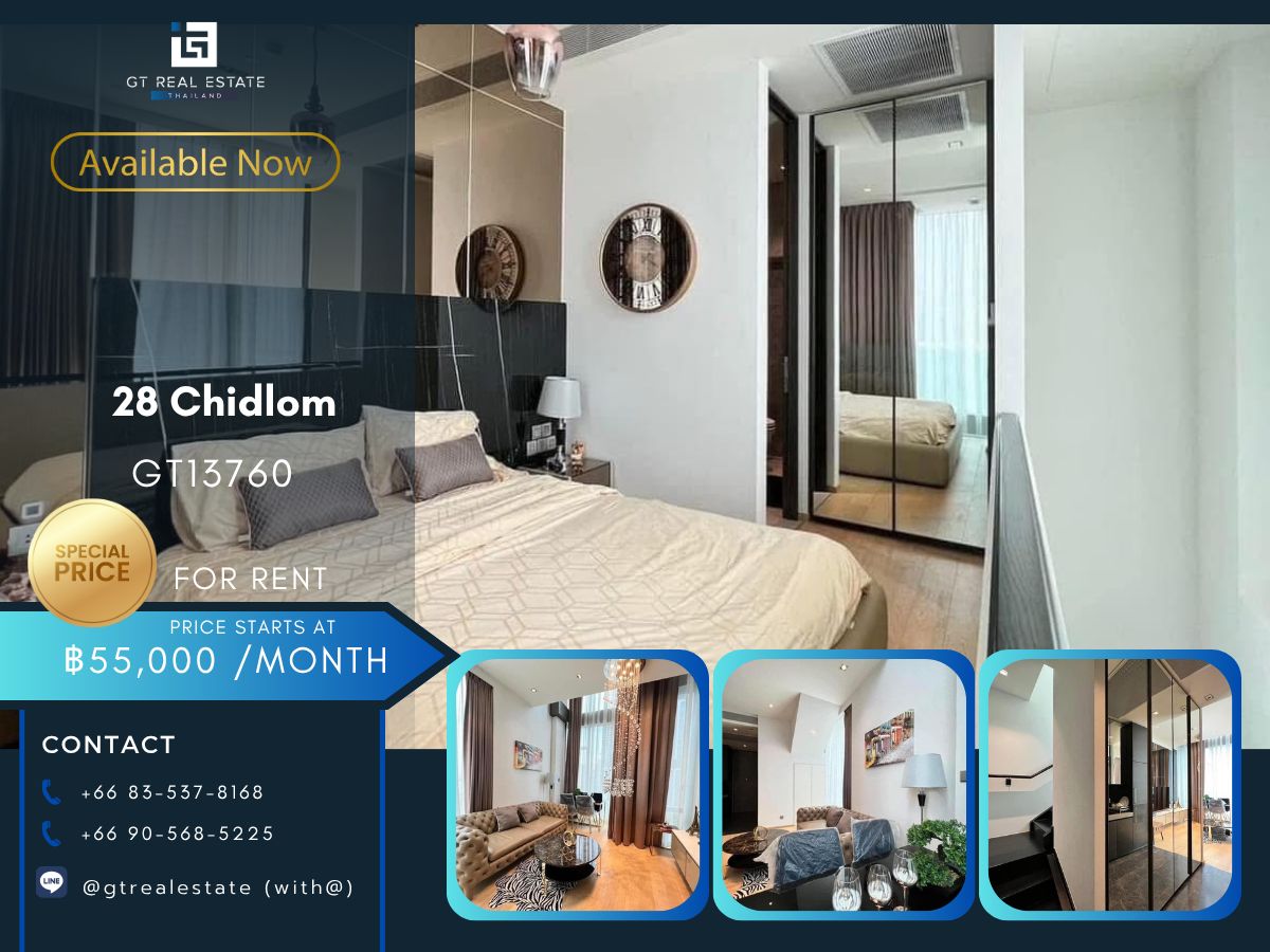 ให้เช่าคอนโดวิทยุ ชิดลม หลังสวน : คอนโด 28 Chidlom เดินทางสะดวก ใกล้รถไฟฟ้าบีทีเอส มีรถรับส่ง ห้องสวย เฟอร์นิเจอร์ครบ พร้อมอยู่!!