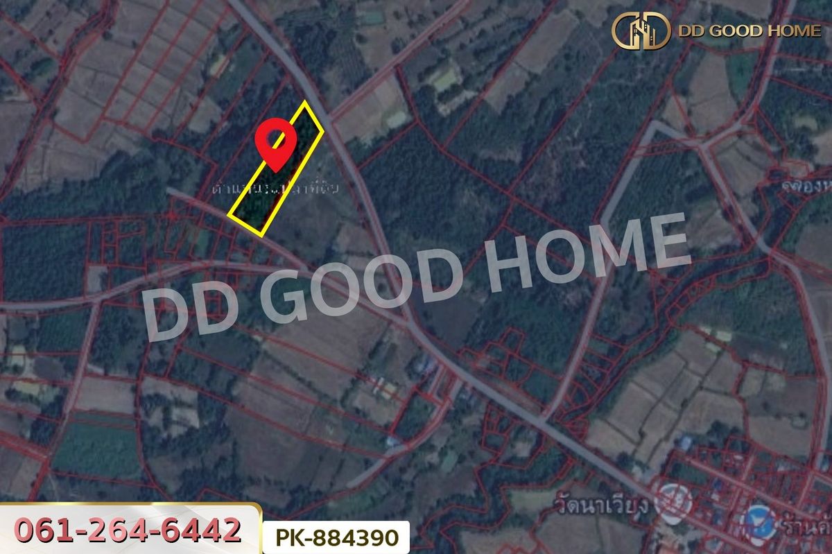 For SaleLandAmnat Charoen : PK-884390 Land, Senangkhanikhom, 5 rai 199.2 sq.w., Amnat Charoen, near Wat Nawieng