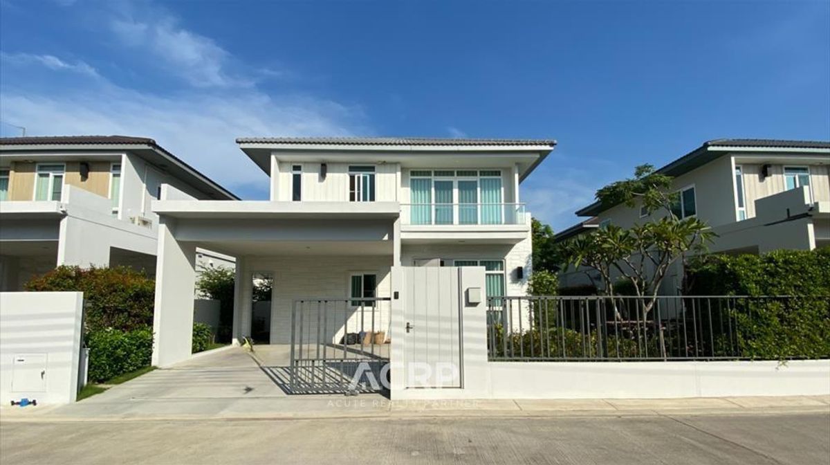 For SaleHouseMahachai Samut Sakhon : House for sale, Manthana Phetkasem-Sai 4, New condition, ready to move in, Built-ins and furniture