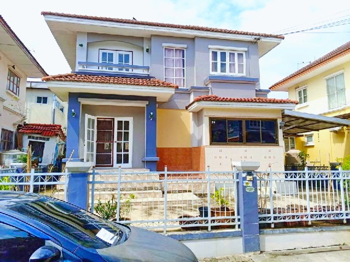 For RentHouseBangna, Bearing, Lasalle : Demonstration of Bangna 1.4 km. 4 bedrooms, Thepharak Big C Road, Bang Phli 3.6 km. Rent a 2 -story single house, 2 clean water 51 sq.w. 220 sq.m.