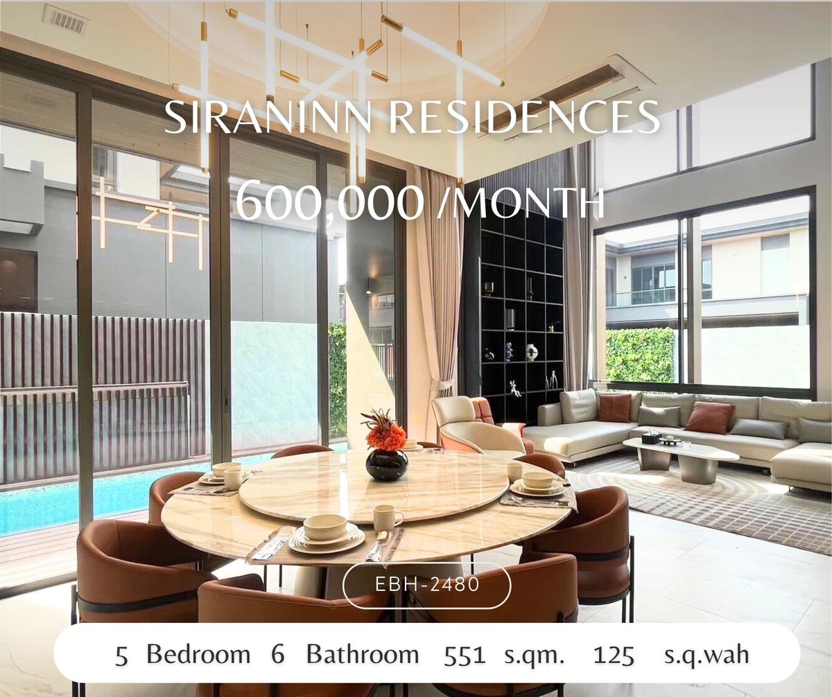 ให้เช่าบ้านพัฒนาการ ศรีนครินทร์ : For Rent Luxury Home - Siraninn Residences Fully Furnished.
