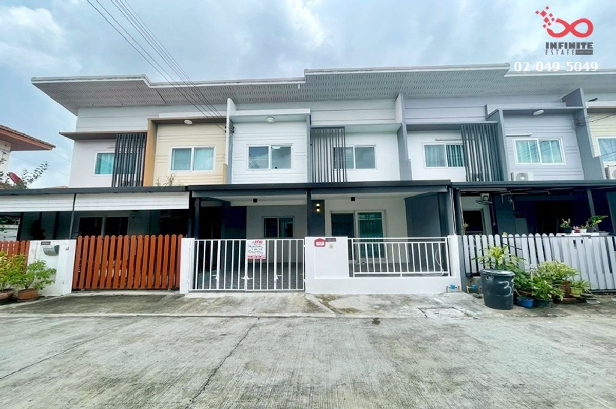 ขายทาวน์โฮมนนทบุรี บางใหญ่ บางบัวทอง : ขายทาวน์โฮม 2 ชั้น 19.5 ตร.วา เดอะโมดิช บางบัวทอง ทำเลดี ใกล้รถไฟฟ้าสายสีม่วง ถนนกาญจนาภิเษก  