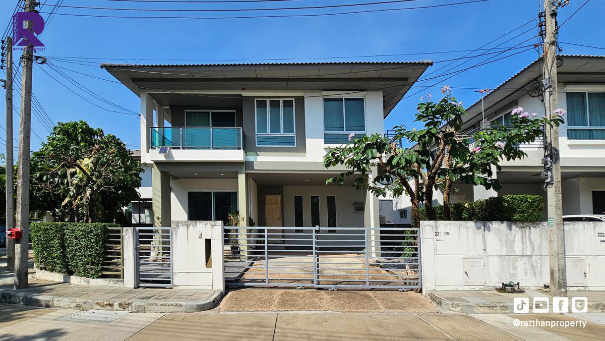 ขายบ้านปทุมธานี รังสิต ธรรมศาสตร์ : ขายบ้านเดี่ยว ฮาบิเทีย บอนด์ ราชพฤกษ์ หลังมุม (SH018)