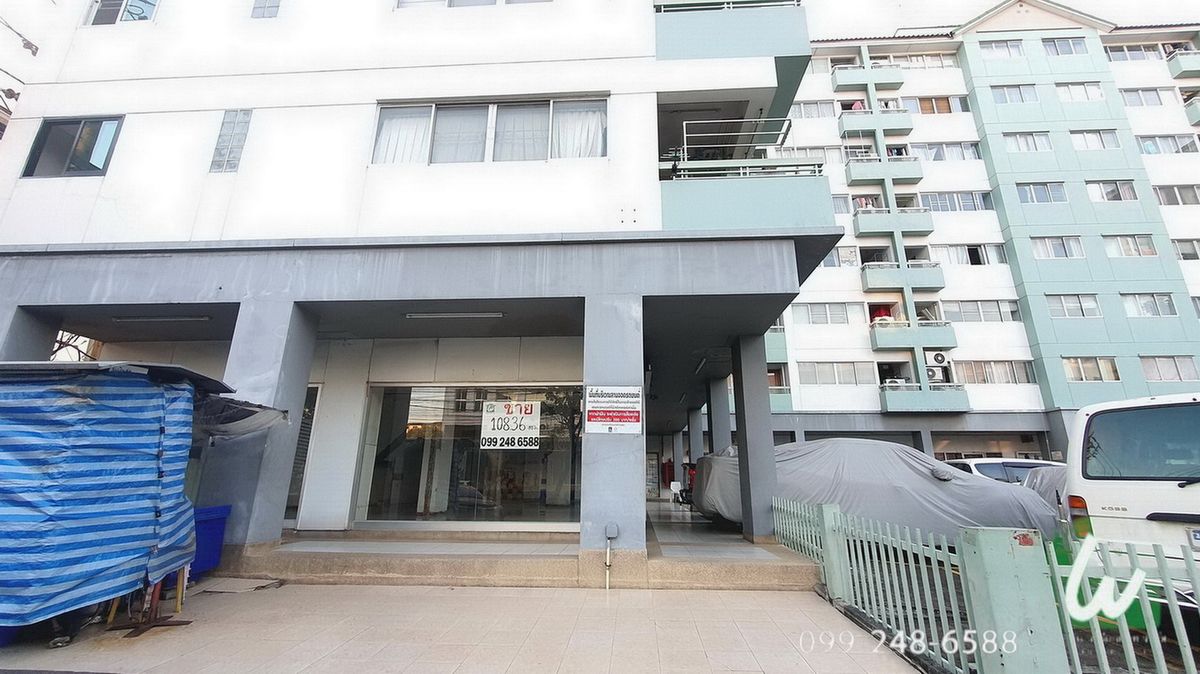 ขายคอนโดลาดพร้าว101 แฮปปี้แลนด์ : ขายคอนโดชั้น 1 ลุมพินี แฮปปี้แลนด์ อาคารD1 ทำเลค้าขาย 108 ตรม. ห้องมุม 