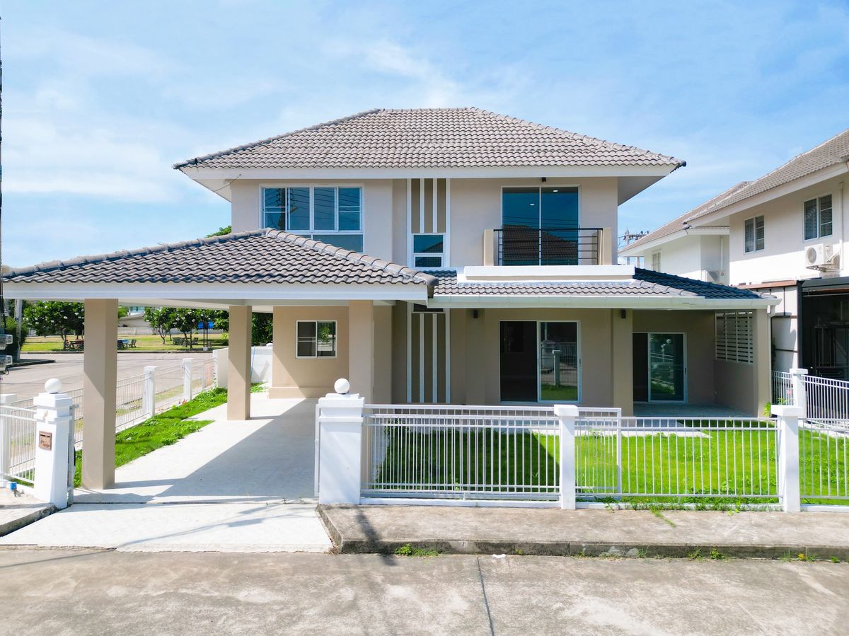 ขายบ้านเชียงใหม่ : ขายบ้านในโครงการกาญกนกวิลล์8 ใกล้มหาวิทยาลัยแม่โจ้ เป็นบ้านหัวมุม