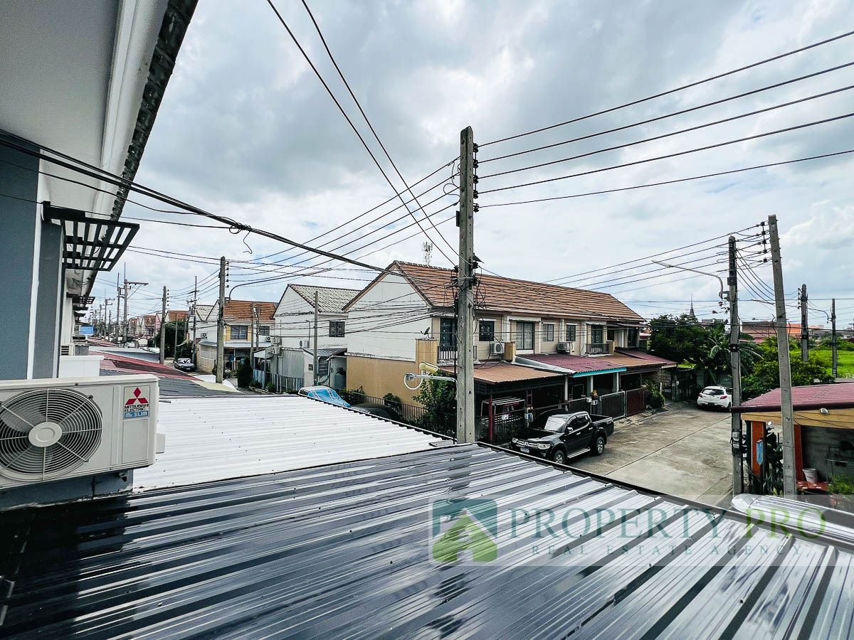 For SaleTownhomePathum Thani,Rangsit, Thammasat : TownHouse for Sale Baan Pruksa 66, 3 Bedroom area 18 Sqw 92 Sqm Near Rangsit, Nawa Nakhon, Khlong Luang, Talaad Thai : EL25S-007