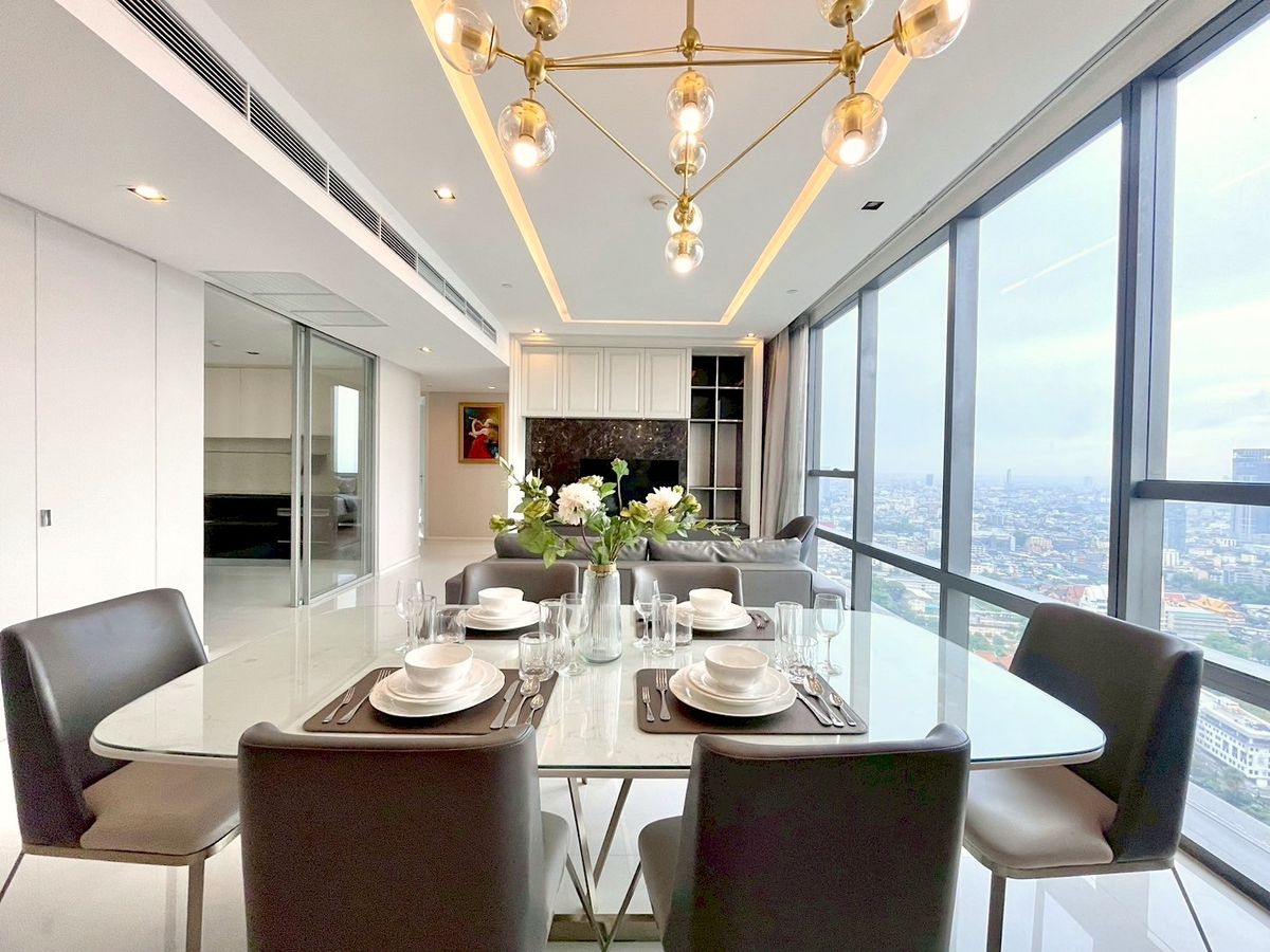 For RentCondoSathorn, Narathiwat : The Bangkok Sathorn (For Ent) 2 Bed 2 Bath. 125 SQM. High Floor with River View *RENTAL 130,000 Per Month.  #Code0157