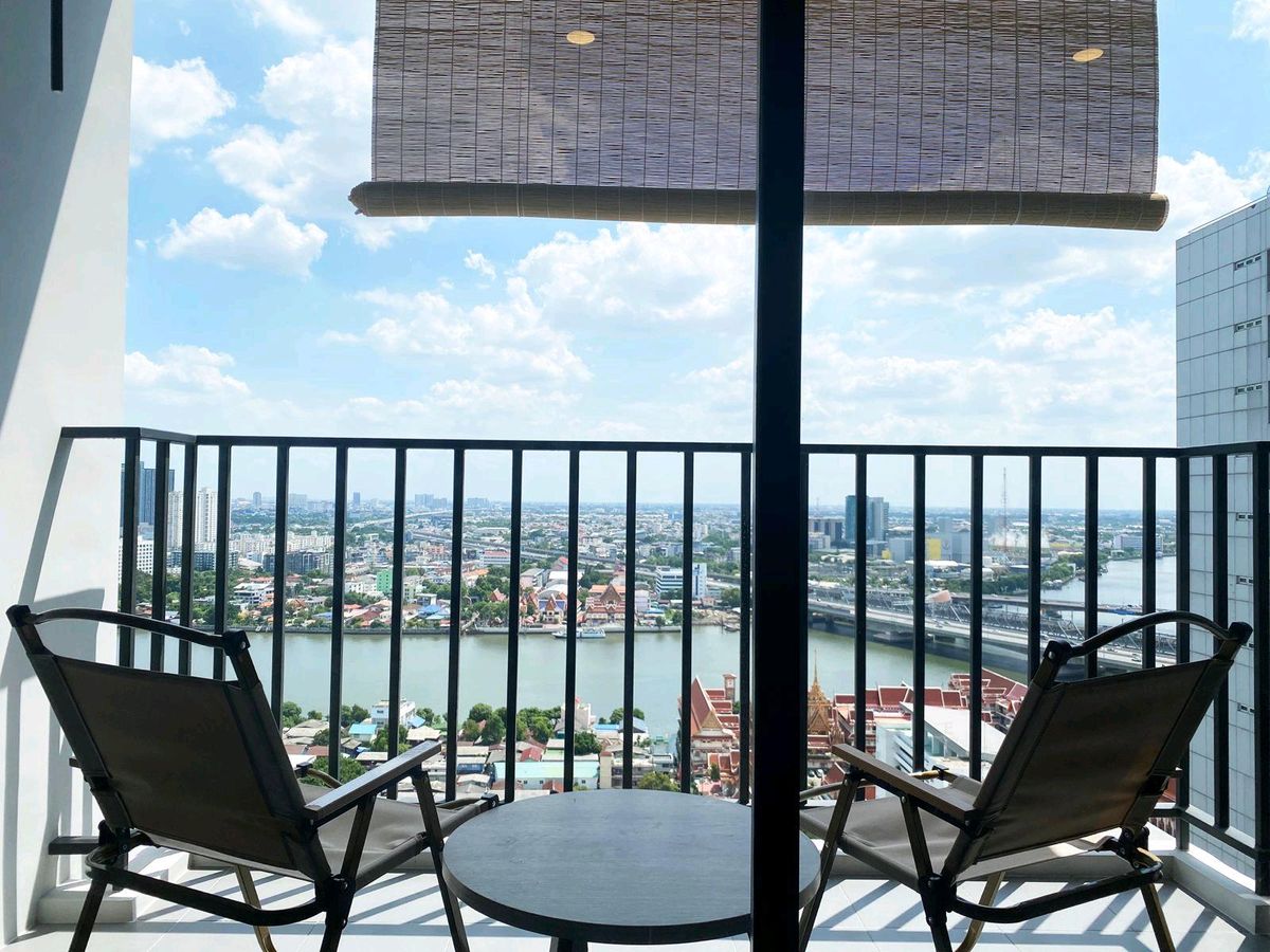 For RentCondoBang Sue, Wong Sawang, Tao Pun : 2 bedroom condo for rent, River view near MRT Bang Pho