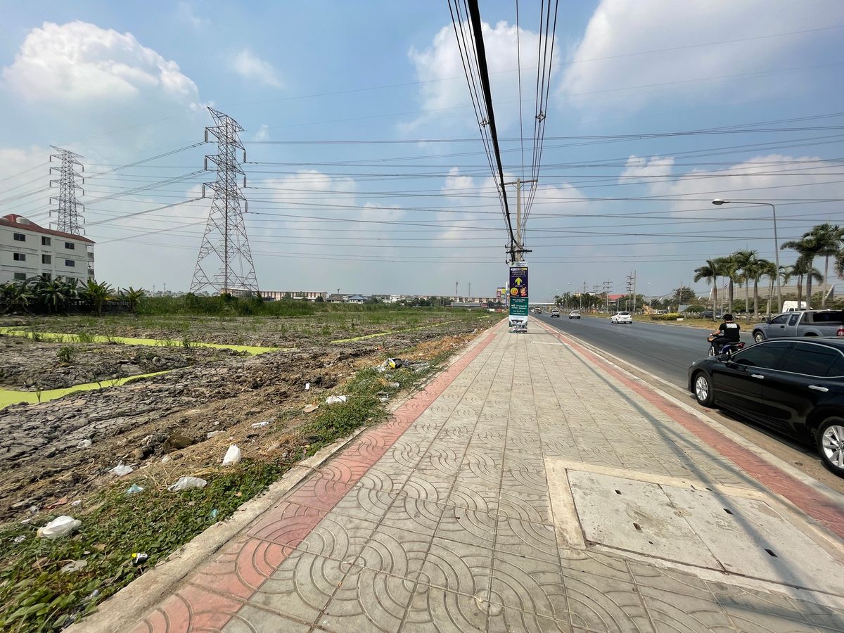 ขายที่ดินปทุมธานี รังสิต ธรรมศาสตร์ : ขายที่ดินเปล่าติด ถนนรังสิต-ปทุมธานี ขนาด 10 ไร่