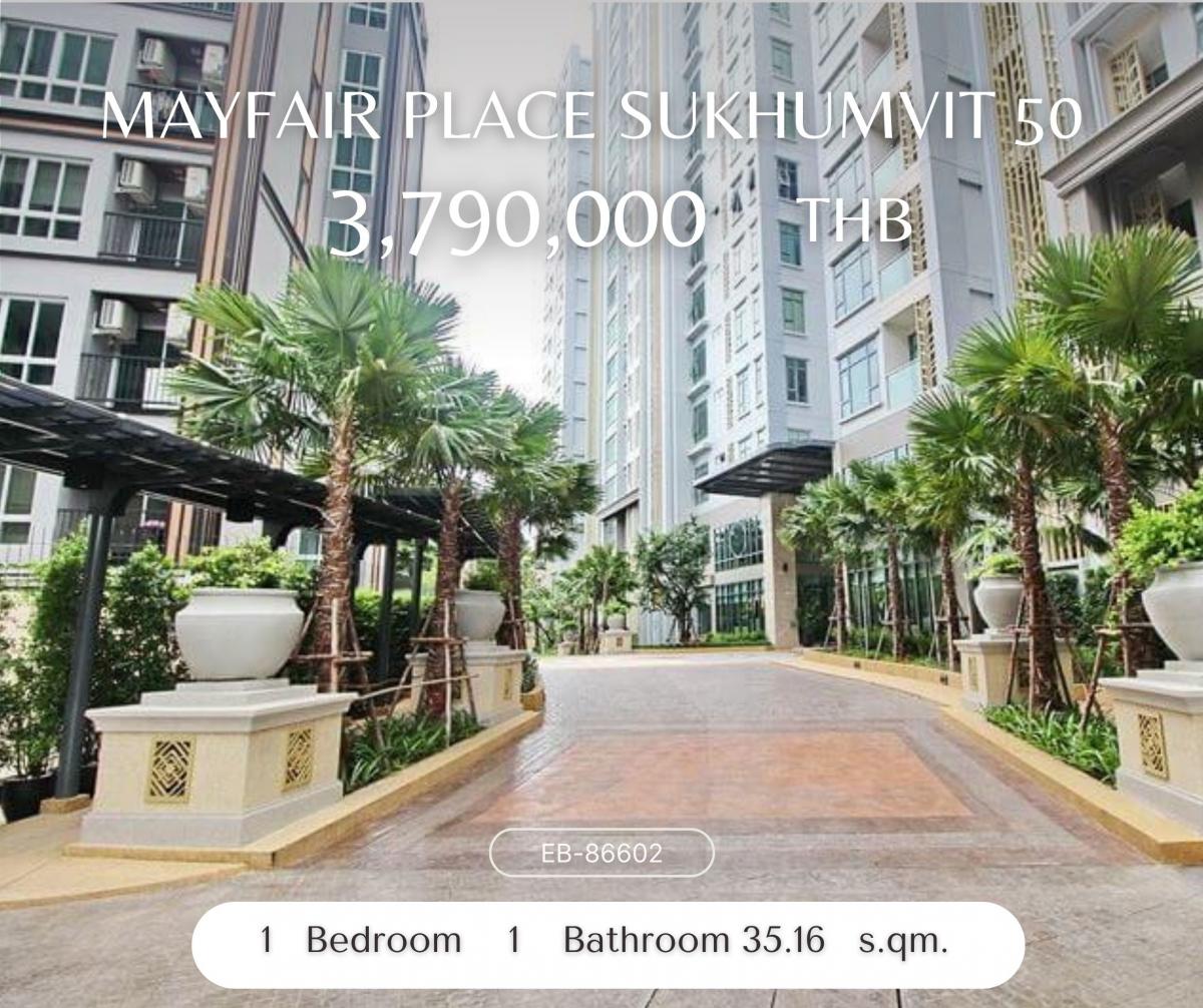 ขายคอนโดอ่อนนุช อุดมสุข : Mayfair Place Sukhumvit 50 1 ห้องนอน ใกล้ BTS พระโขนง 3.79 mb