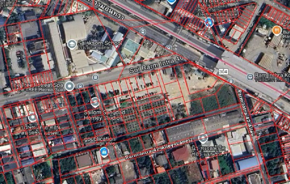 For SaleLandNawamin, Ramindra : Empty land 8-0-99 rai Soi Ram Inthra 40, next to Ram Inthra Subdistrict, Khan Na Yao District, Bangkok