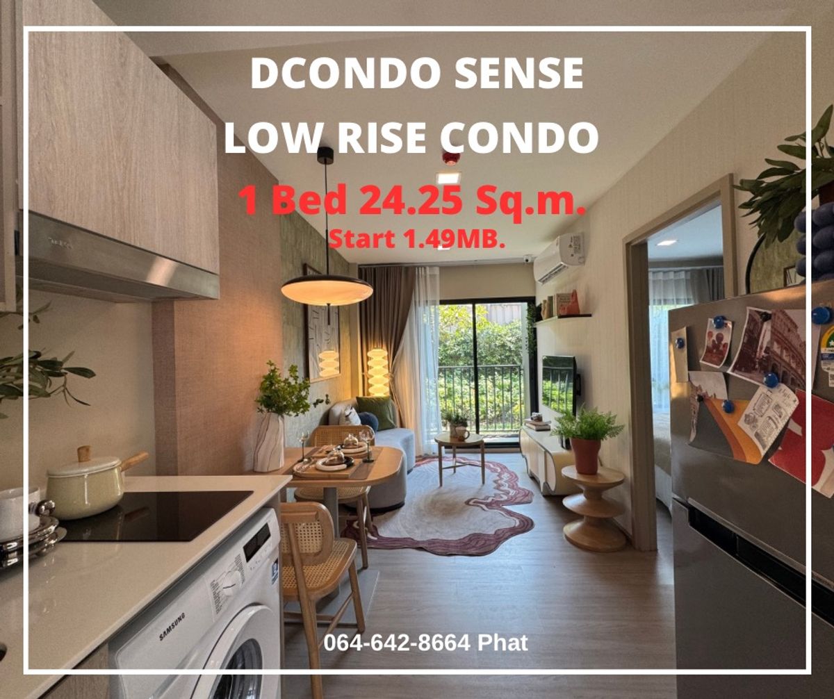 ขายคอนโดพัทยา บางแสน ชลบุรี สัตหีบ : For Sale dcondo sense (บางแสน)
1Bed 24sq.m. ราคาเริ่มต้น 1.49ลบ.
contact 0646428664 (Phat)