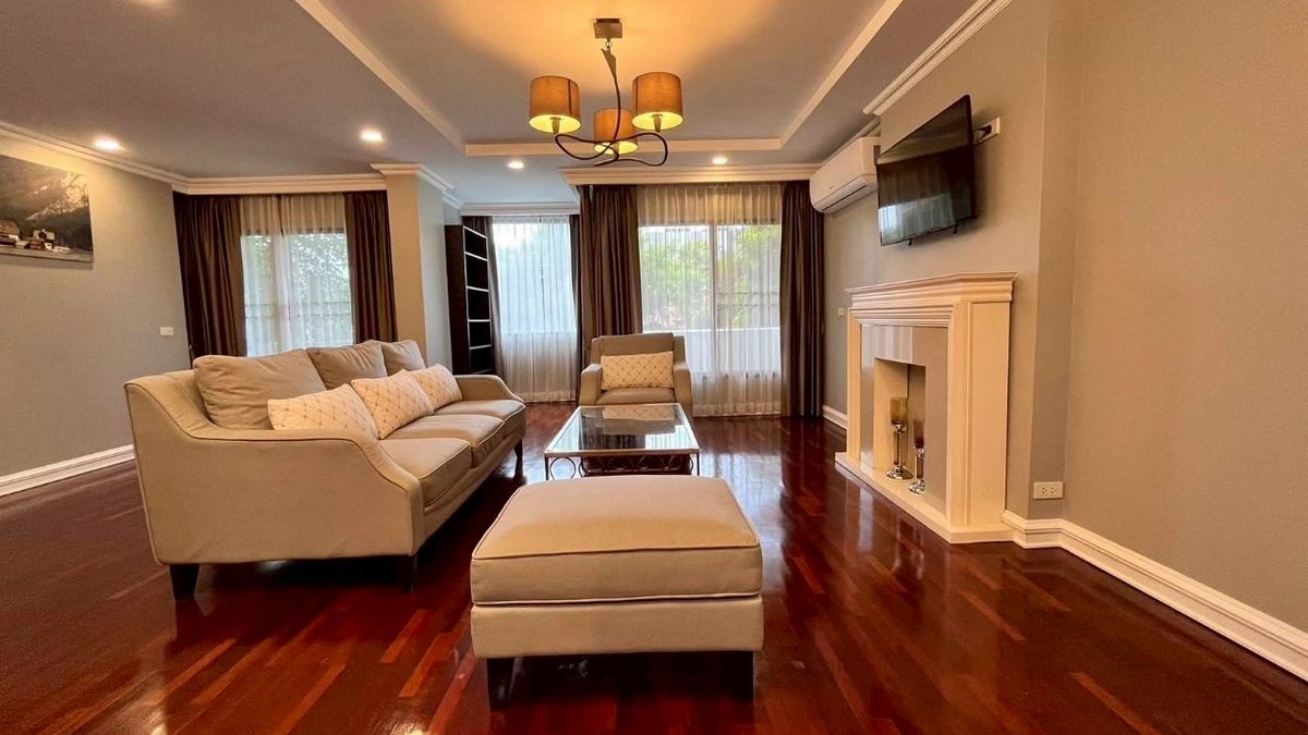 For RentCondoRama3 (Riverside),Satupadit : 🌳 Cold Air Garden 🌳 Beautiful room, spacious, shady green garden, size 114 square meters, call 0994629391 Bird