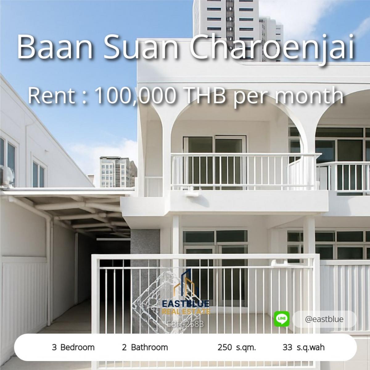 For RentSukhumvit, Asoke, Thonglor : Rental Ekkamai House 12 with furniture / ** Baan Suan Charoenjai - Luxurious Living in Ekkamai **