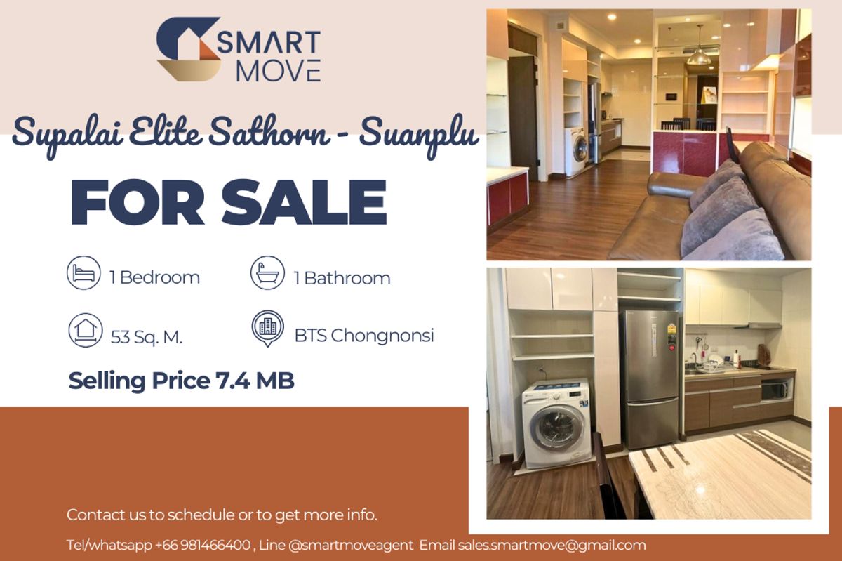 For SaleCondoSathorn, Narathiwat : 🔥 Sale with tenant !!🔥 Code C20221201361..........Supalai Elite Sathorn - Suanplu, 1 bedroom, 1 bathroom, high floor 11++, furnished, Special Deal!!📣📣
